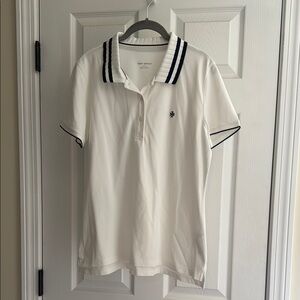 Tory Sport White Fitted Polo T-Shirt
